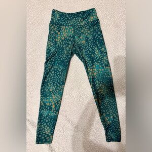 Women's Teal and Orange Patterned Leggings